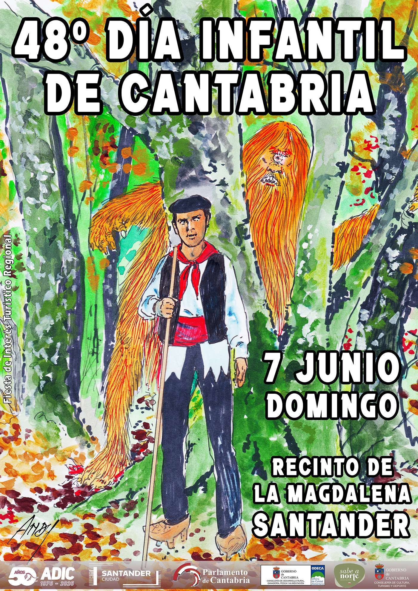 48 dia infantil de cantabria 2026 cartel realizado por andy