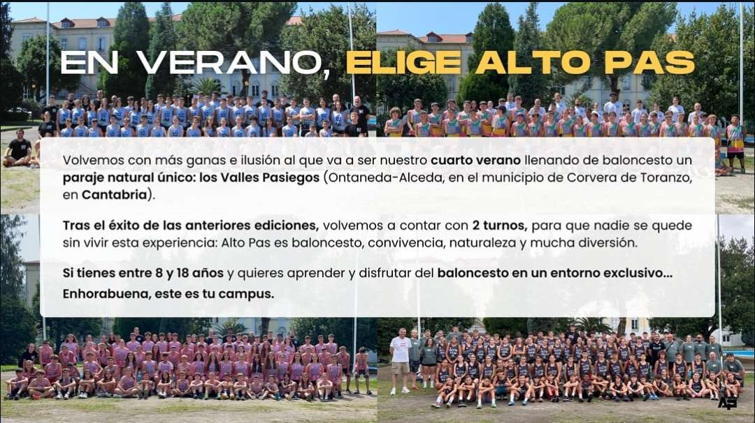 cartel de presentación alto pas campus basket cantabria